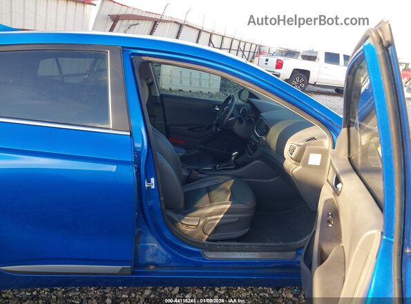 KMHC85LC3HU029713 2017 HYUNDAI IONIQ HYBRID Blue წინა სალონის ხედი