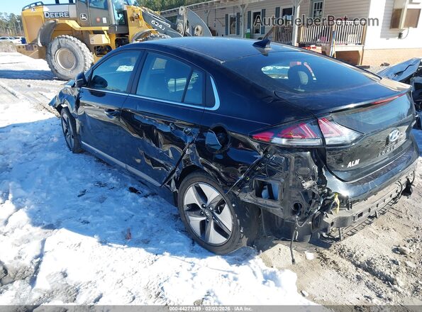 KMHC85LC4NU269638 2022 HYUNDAI IONIQ HYBRID Black Հետևի ձախ