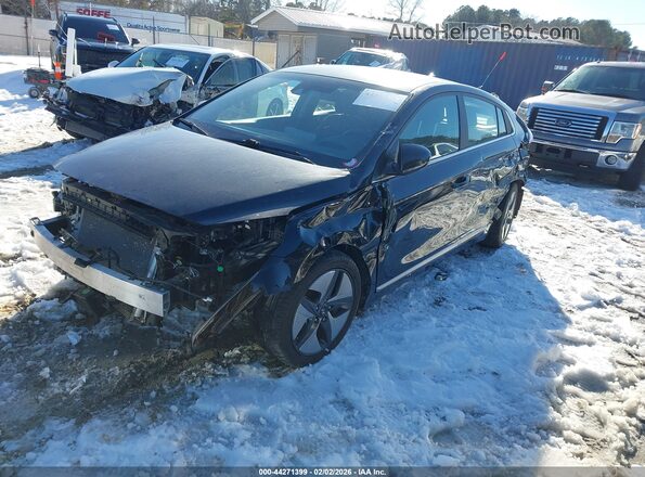 KMHC85LC4NU269638 2022 HYUNDAI IONIQ HYBRID Black Առջևի ձախ երեք քառորդ տեսարան