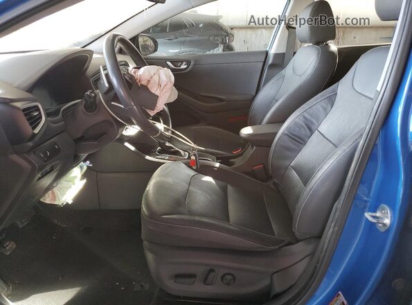 KMHC85LC9JU063693 2018 HYUNDAI IONIQ Blue Widok wnętrza z przodu