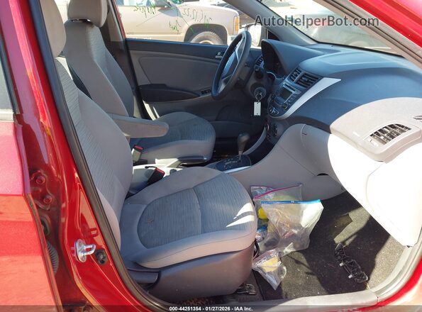 KMHCT4AE1HU365017 2017 HYUNDAI ACCENT Красный Вид салона спереди