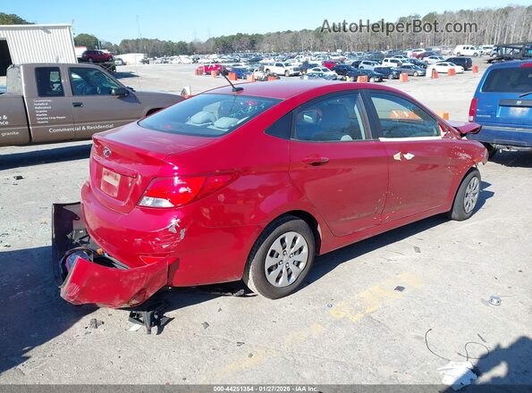 KMHCT4AE1HU365017 2017 HYUNDAI ACCENT Красный Задняя правая четверть