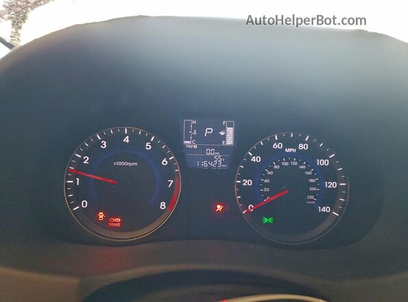 KMHCT4AE2GU085153 2016 HYUNDAI ACCENT Red ხელსაწყოთა პანელის ხედი