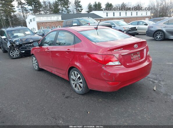 KMHCT4AE3HU300217 2017 HYUNDAI ACCENT Red Задня ліва чверть