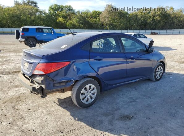 KMHCT4AE5GU107565 2016 HYUNDAI ACCENT Blue Задня права чверть