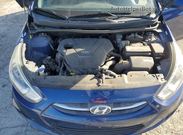 KMHCT4AE5GU107565 2016 HYUNDAI ACCENT Blue Вид задньої частини салону
