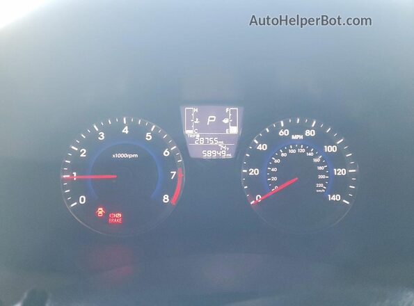 KMHCT4AE9GU085702 2016 HYUNDAI ACCENT Красный Вид щитка приборов