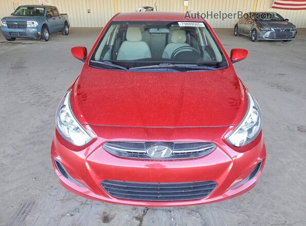 KMHCT4AE9GU085702 2016 HYUNDAI ACCENT Красный Вид спереди