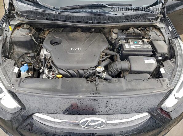 KMHCT4AEXGU071579 2016 HYUNDAI ACCENT Black Widok wnętrza z tyłu