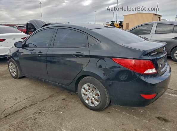 KMHCT4AEXGU975075 2016 HYUNDAI ACCENT Black Հետևի ձախ