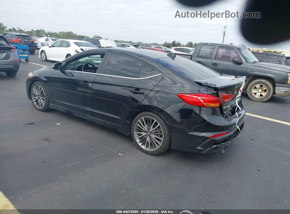 KMHD04LB8JU512777 2018 HYUNDAI ELANTRA Black Trasero izquierdo