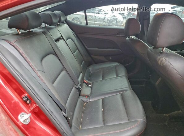 KMHD04LB9JU456302 2018 HYUNDAI ELANTRA Красный Вид задних сидений