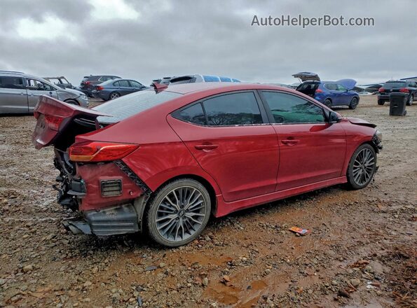 KMHD04LB9JU456302 2018 HYUNDAI ELANTRA Красный Задняя правая четверть