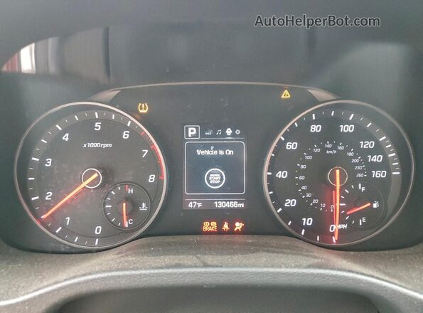 KMHD04LB9JU456302 2018 HYUNDAI ELANTRA Красный Вид щитка приборов