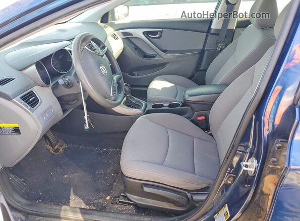 KMHDH4AE2GU501773 2016 HYUNDAI ELANTRA Blue წინა სალონის ხედი