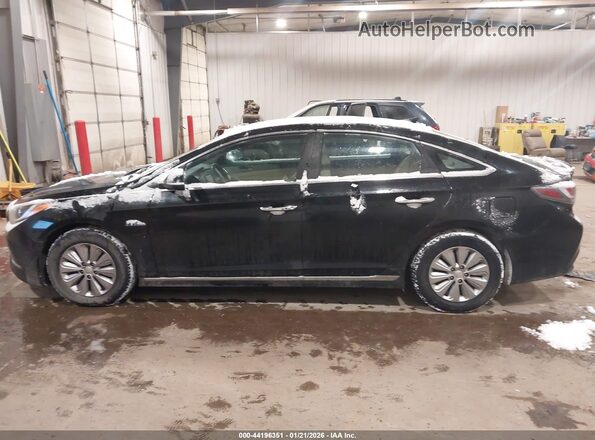 KMHE24L14HA050283 2017 HYUNDAI SONATA HYBRID Black 360 interior view