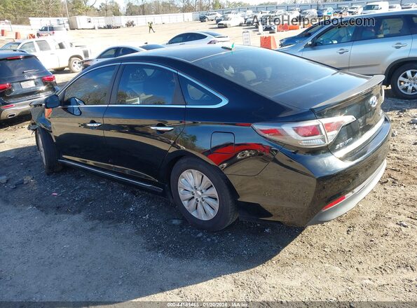 KMHE24L17GA018586 2016 HYUNDAI SONATA HYBRID Black Задня ліва чверть