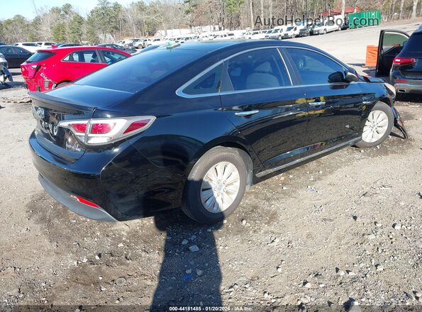 KMHE24L17GA018586 2016 HYUNDAI SONATA HYBRID Black Задня права чверть