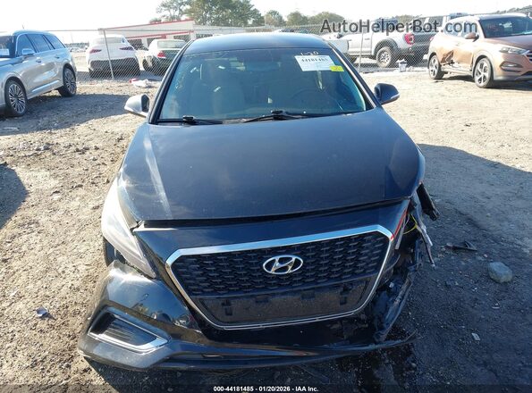KMHE24L17GA018586 2016 HYUNDAI SONATA HYBRID Black Вид щитка приладів