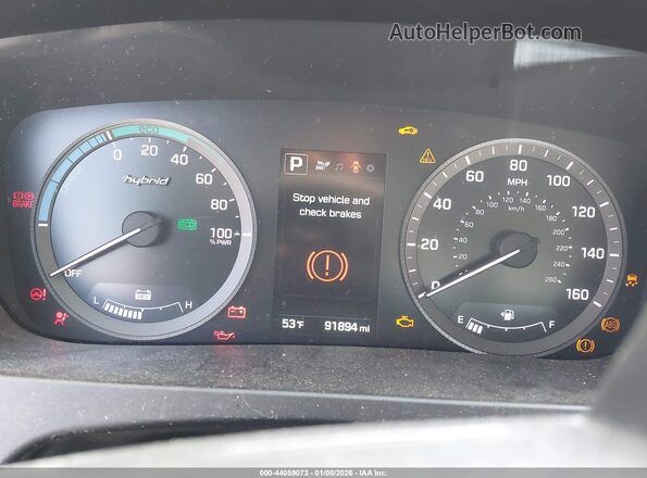 KMHE24L1XHA044231 2017 HYUNDAI SONATA HYBRID Черный 