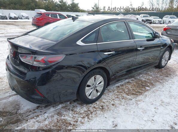 KMHE24L31KA088207 2019 HYUNDAI SONATA HYBRID Black Trasero derecho
