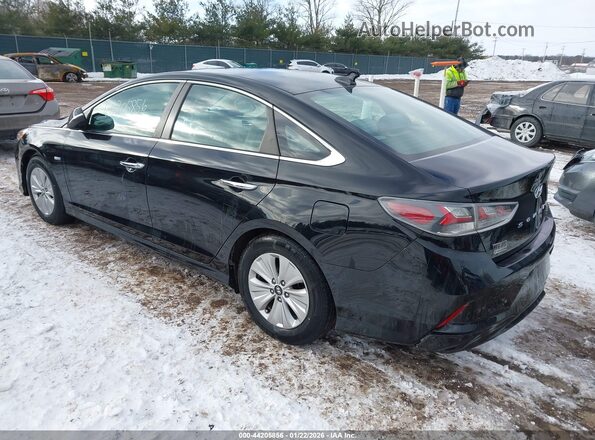 KMHE24L31KA088207 2019 HYUNDAI SONATA HYBRID Black Trasero izquierdo