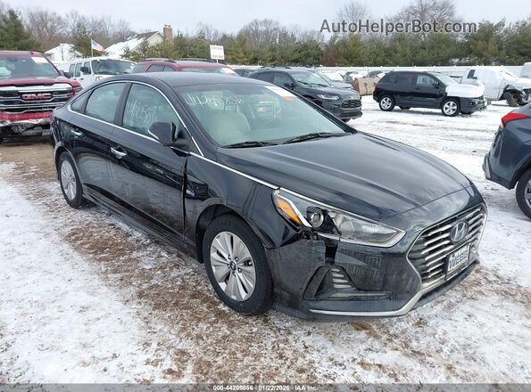 KMHE24L31KA088207 2019 HYUNDAI SONATA HYBRID Black Vista frontal
