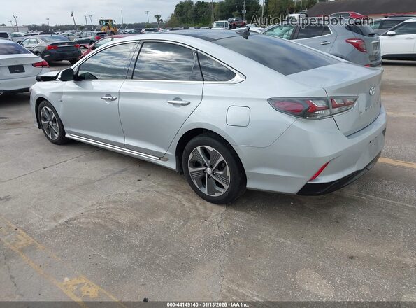KMHE34L39KA092275 2019 HYUNDAI SONATA HYBRID Silver უკანა მარცხენა