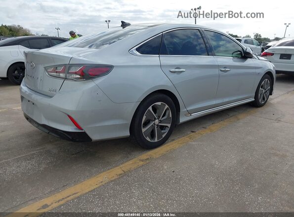 KMHE34L39KA092275 2019 HYUNDAI SONATA HYBRID Silver უკანა მარჯვენა