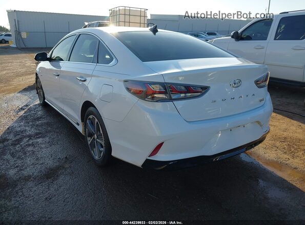 KMHE34L39KA093197 2019 HYUNDAI SONATA HYBRID White უკანა მარცხენა