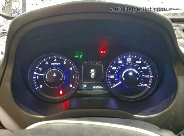 KMHFH4JGXHA577657 2017 HYUNDAI AZERA Silver Вид щитка приладів