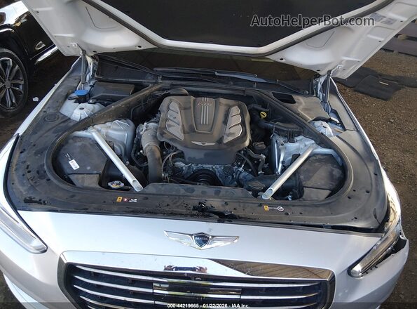 KMHG34JAXKU050626 2019 GENESIS G90 Серебряный Вид сзади