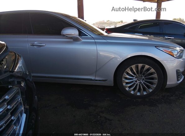 KMHG34JAXKU050626 2019 GENESIS G90 Серебряный Вид задней части салона