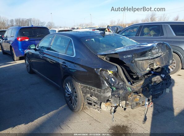 KMHG54JH2JU042252 2018 GENESIS G90 Black უკანა მარცხენა