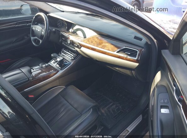 KMHG54JH2JU042252 2018 GENESIS G90 Black წინა სალონის ხედი