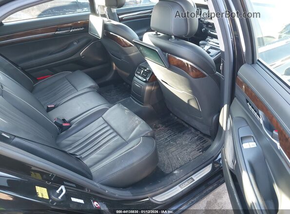 KMHG54JH2JU042252 2018 GENESIS G90 Black VIN კოდის სტიკერის ხედი