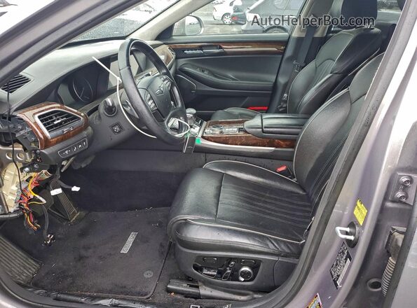 KMHG54JH8JU044264 2018 GENESIS G90 Gray წინა სალონის ხედი