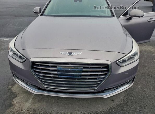KMHG54JH8JU044264 2018 GENESIS G90 Gray უკანა სალონის ხედი