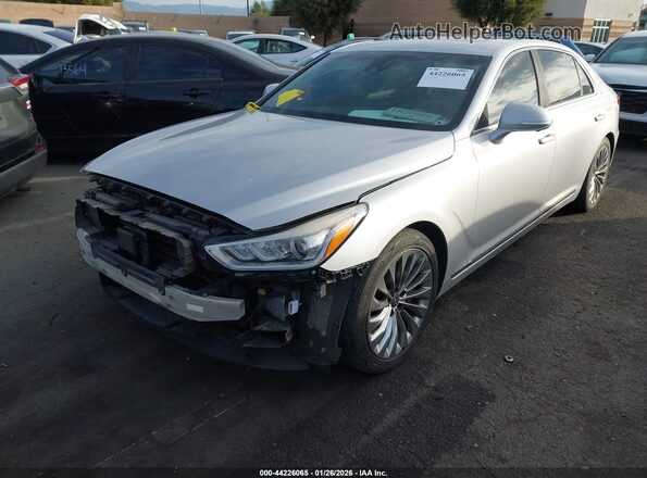 KMHG54JH8JU047360 2018 GENESIS G90 Silver Przód lewy
