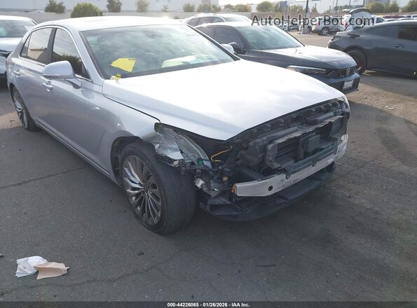 KMHG54JH8JU047360 2018 GENESIS G90 Silver Widok z przodu