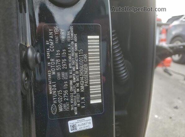 KMHGH4JH3GU101115 2016 HYUNDAI EQUUS Черный Вид подкапотного пространства