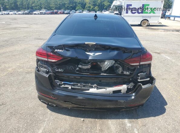 KMHGN4JB5KU290895 2019 GENESIS G80 Black უკანა ხედი