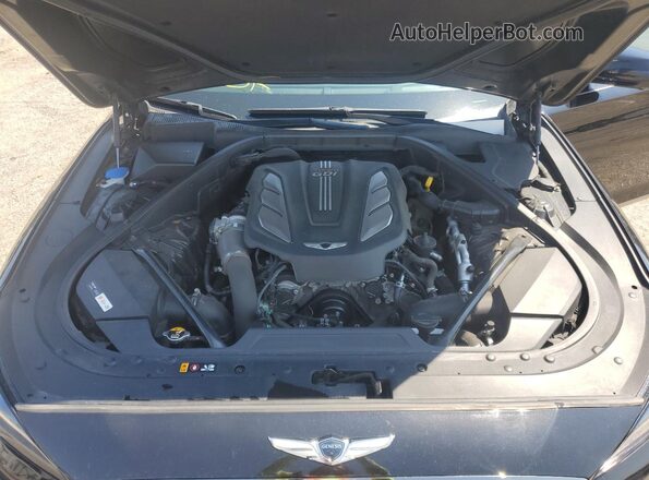 KMHGN4JB5KU290895 2019 GENESIS G80 Black უკანა სალონის ხედი