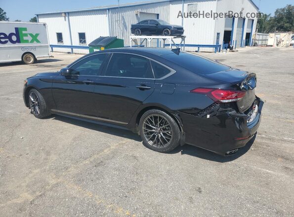 KMHGN4JB5KU290895 2019 GENESIS G80 Black უკანა მარცხენა