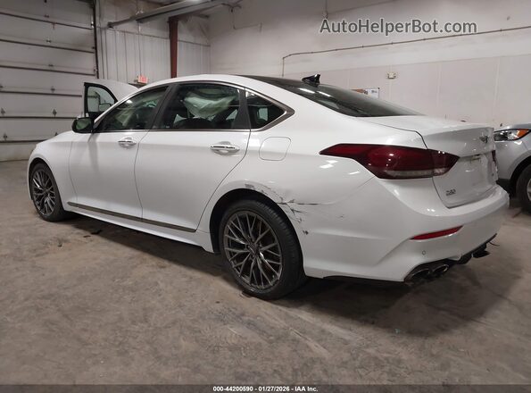 KMHGN4JB6JU227142 2018 GENESIS G80 White Задня ліва чверть