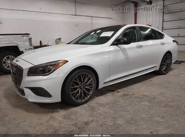 KMHGN4JB6JU227142 2018 GENESIS G80 White Передня ліва чверть