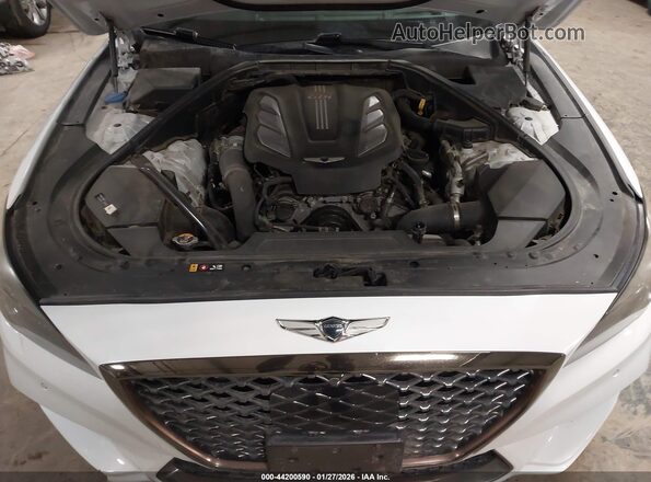 KMHGN4JB6JU227142 2018 GENESIS G80 White Вид ззаду