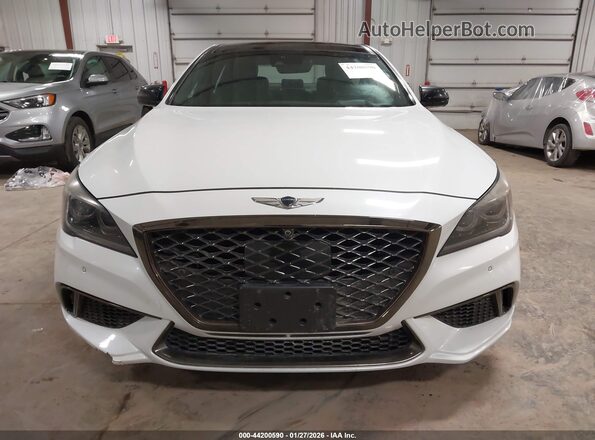 KMHGN4JB6JU227142 2018 GENESIS G80 White Вид задньої частини салону
