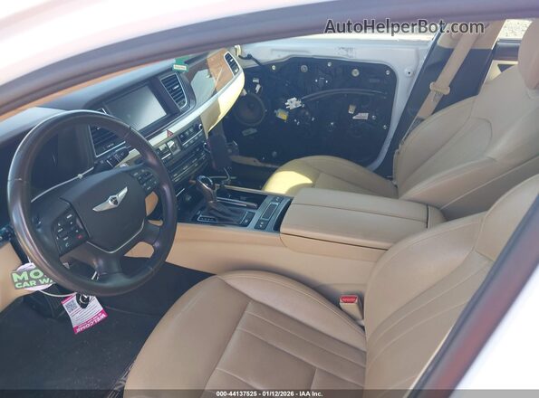 KMHGN4JE4GU126796 2016 HYUNDAI GENESIS White Սալոնի դիմացի տեսք