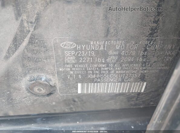 KMHH55LC5LU127357 2020 HYUNDAI ELANTRA GT Black Engine compartment view
